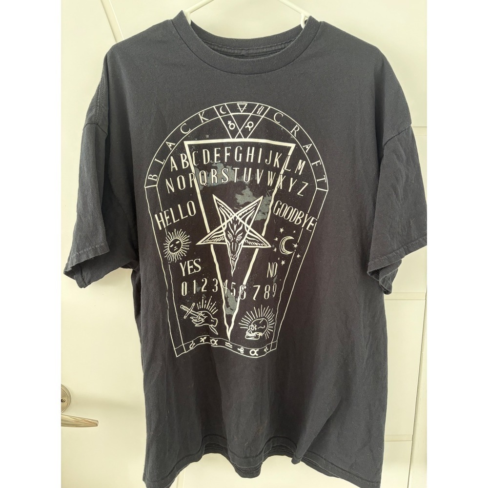 BlackCraft Cult Ouija Board Baphomet Graphic T-Shirt Black Mens 2XL